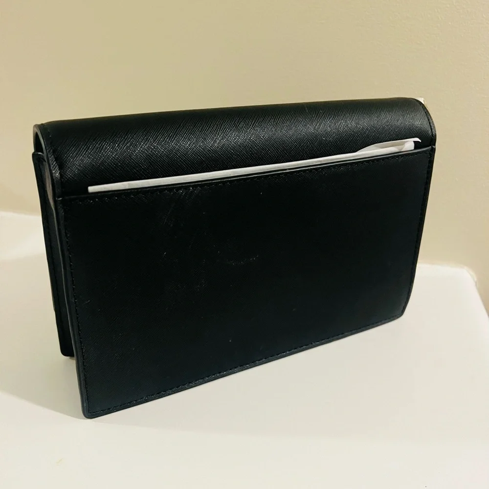 Kate Spade Black Clutch with Gold Accents